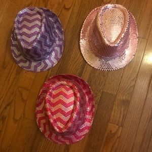 Set of three sequins hats.  All never never worn